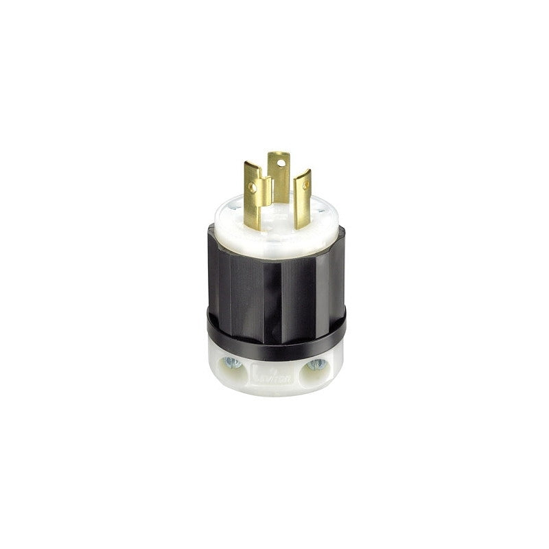 Leviton 021-02621-0PB Electrical Plug, 2 -Pole, 30 A, 250 V, NEMA: NEMA L6-30P, Black/White