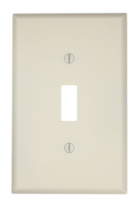 Leviton 80501-W Wallplate, 4-7/8 in L, 3-1/8 in W, 1 -Gang, Plastic, White