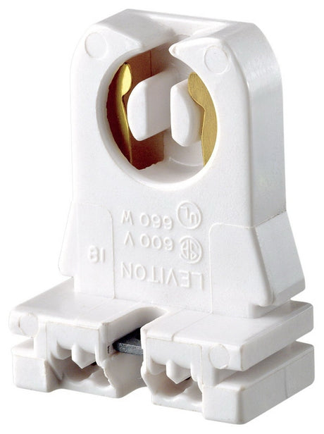 Leviton 13353-N Lamp Holder, 600 V, 660 W, Urea Housing Material, White