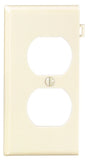 Leviton PSE8-W Receptacle Sectional Wallplate, Duplex, 1-Gang, Thermoplastic Nylon, White, Surface Mounting