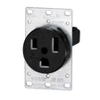 Leviton R10-05374-S00 Electrical Receptacle, 2 -Pole, 125/250 V, 50 A, NEMA: NEMA 6-50R, Black
