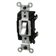 Leviton C22-05501-LHW Toggle Switch, 15 A, 120 V, Screw Terminal, Thermoplastic Housing Material, White