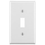Leviton M24-88001-WMP Wallplate, Standard-Size, 4-1/2 in L, 2-3/4 in W, 1-Gang, Thermoset, White, Smooth