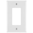 Leviton M52-0PJ26-0WM Wallplate Pack, 4.88 in L, 3.13 in W, 1-Gang, Nylon, White