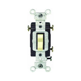 Leviton S03-CS320-2IS Series Toggle Switch, Ivory, 20 A, 120/277 V, Screw, Side Wired Terminal
