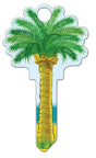 Lucky Line Key Shapes Series B112K Key Blank, Palm Tree, Brass, Enamel-Coated, For: Kwikset Locks, Pack of 5