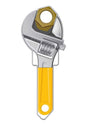 Lucky Line Key Shapes Series B123S Key Blank, Wrench, Brass, Enamel-Coated, For: Schlage Locks, Pack of 5