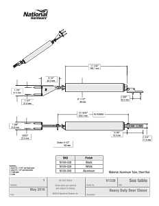 National Hardware V1339 Series N100-040 Door Closer, Aluminum