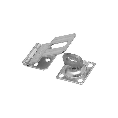 National Hardware V32 Series N102-855 Safety Hasp, 3-1/4 in L, 1-1/2 in W, Steel, Zinc, 0.41 in Dia Shackle