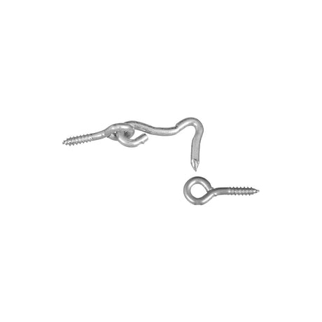 National Hardware V2000 Series N117-820 Hook and Eye, Steel, Zinc, 2/PK