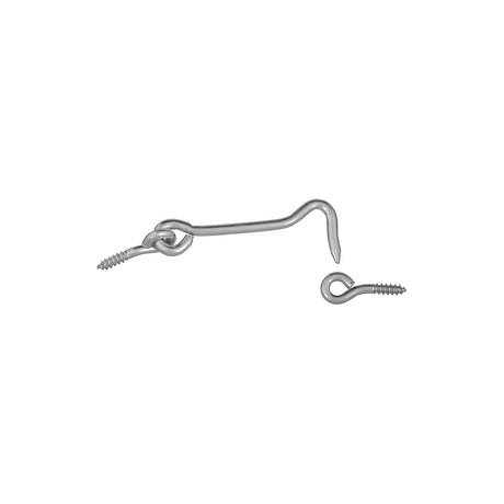 National Hardware V2000 Series N117-994 Hook and Eye, Steel, Zinc, 2/PK