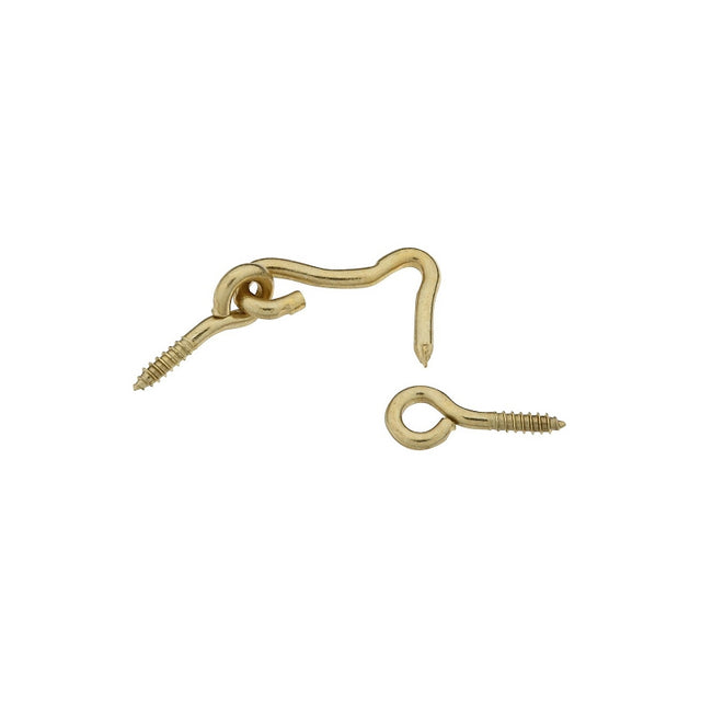 National Hardware V2001 Series N118-067 Hook and Eye, Solid Brass, Solid Brass, 2/PK