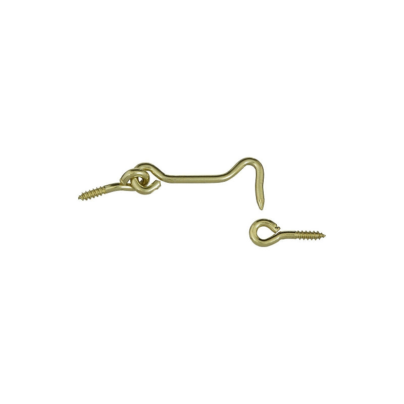 National Hardware V2001 Series N118-133 Hook and Eye, Solid Brass, Solid Brass, 1/PK