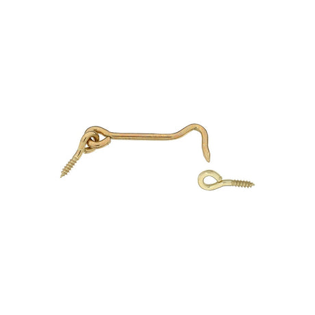 National Hardware V2001 Series N118-158 Hook and Eye, Solid Brass, Solid Brass, 1/PK