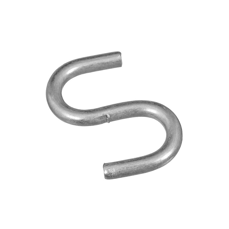 National Hardware N121-533 S-Hook, 5 lb Working Load, 0.08 in Dia Wire, Steel, Zinc