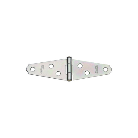 National Hardware N127-365 Strap Hinge, 1-1/16 in W Frame Leaf, 0.05 in Thick Leaf, Steel, Zinc, Fixed Pin, 18 lb