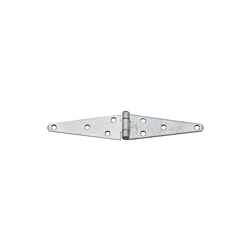 National Hardware N128-017 Strap Hinge, 1.85 in W Frame Leaf, 4.77 in H Frame Leaf, 0.09 in Thick Leaf, Steel, Zinc