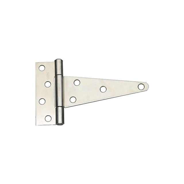 National Hardware N129-171 T-Hinge, 4-1/4 in W Frame Leaf, 1.565 in H Frame Leaf, Steel, Zinc, Tight Pin, 23 lb