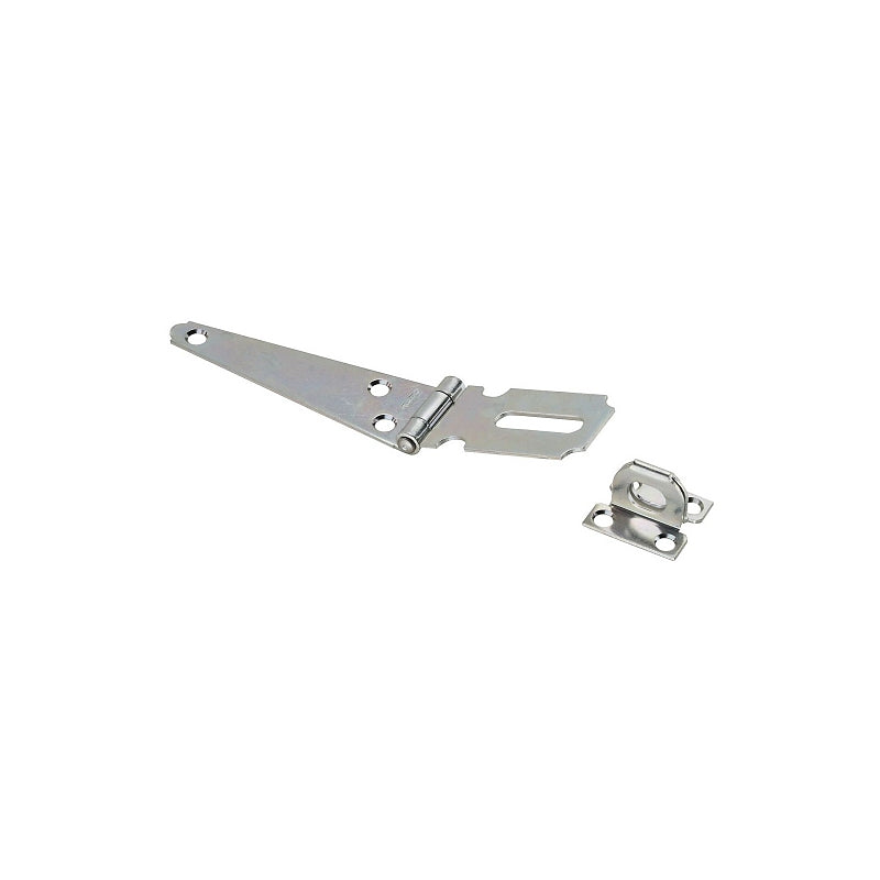 National Hardware N129-627 Hinge Hasp, 4 in L, 1-1/4 in W, Steel, Zinc, 5/16 in Dia Shackle