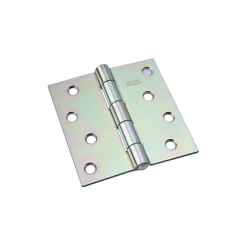 National Hardware N140-723 Utility Hinge, 4 in W Frame Leaf, 0.11 in Thick Frame Leaf, Steel, Zinc, Riveted Pin, 70 lb