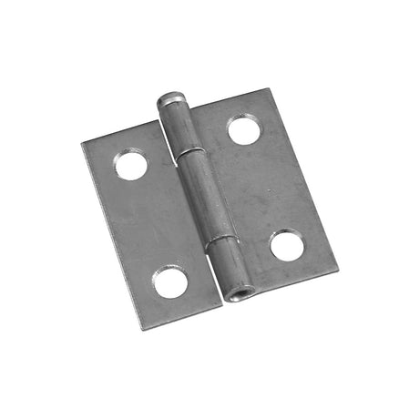 National Hardware N141-739 Narrow Hinge, 1-1/2 in W Frame Leaf, 0.045 in Thick Frame Leaf, Cold Rolled Steel, Zinc, 7 lb