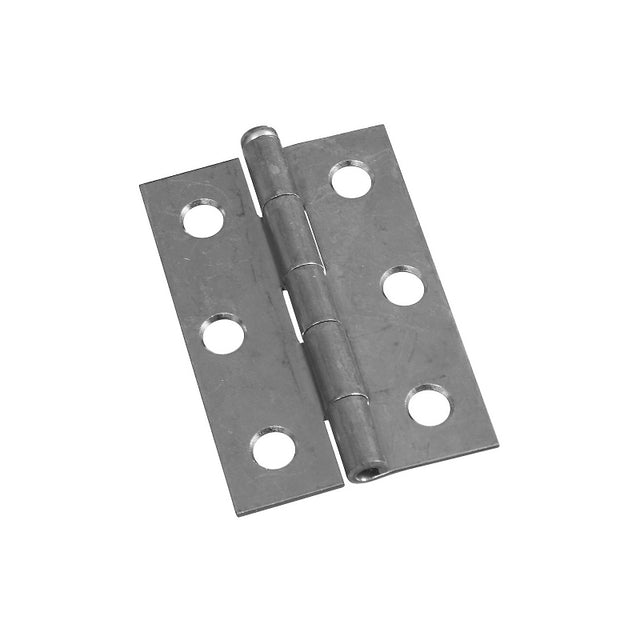 National Hardware N141-945 Narrow Hinge, 2-1/2 in W Frame Leaf, 0.056 in Thick Frame Leaf, Cold Rolled Steel, Zinc