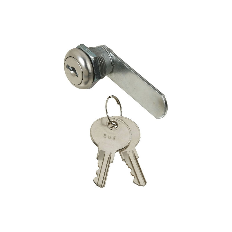 National Hardware VKA825 Series N185-272 Utility Lock, 2.33 in L x 0.62 in W x 0.89 in D Dimensions, Chrome, Keyed Lock