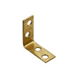 National Hardware V115 Series N190-827 Corner Brace, 1-1/2 in L, 5/8 in W, 1-1/2 in H, Steel, Brass, 0.08 Thick Material