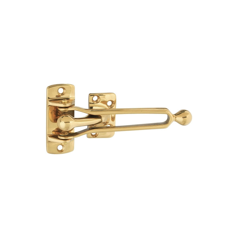 National Hardware V1928 Series N198-044 Door Security Guard, 5.17 in W, 0.74 in H, Brass