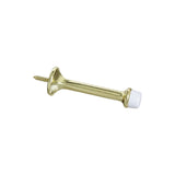 National Hardware N199-372 Door Stop, 3-1/2 in L, 3 in Projection, Die-Cast Zinc/Rubber, Brass