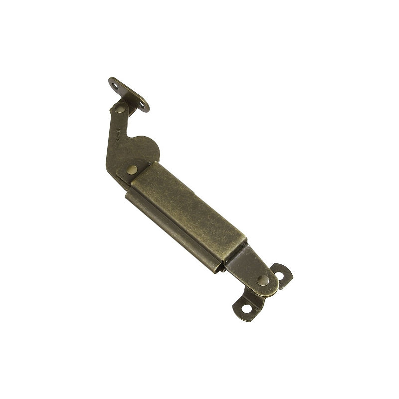 National Hardware N208-660 Spring Lid Support, Steel, Antique Brass, 5-1/2 in L, 65 deg Opening