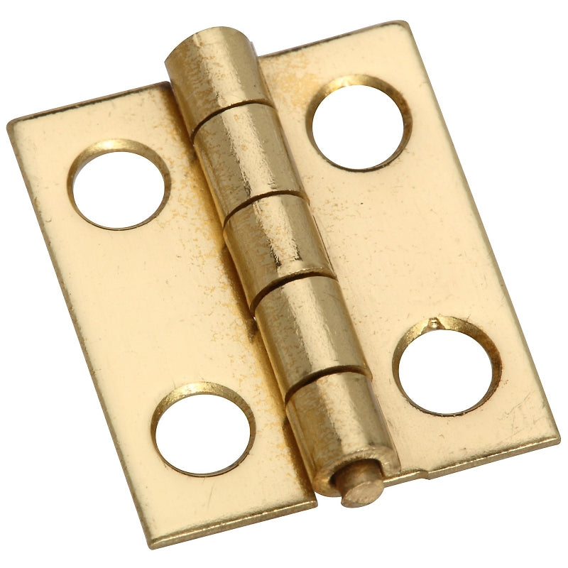 National Hardware N211-193 Decorative Narrow Hinge, 3/4 in L x 5/8 in W Dimensions, 3/4 in H Door Leaf, Brass