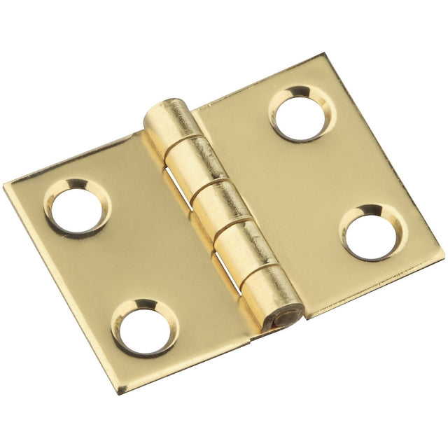 National Hardware N211-326 Decorative Broad Hinge, 3/4 in H Door Leaf, 0.02 in Thick Door Leaf, Brass, Solid Brass, 2 lb