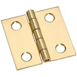 National Hardware N211-334 Decorative Broad Hinge, 1 in H Door Leaf, 0.02 in Thick Door Leaf, Brass, Solid Brass, 2 lb