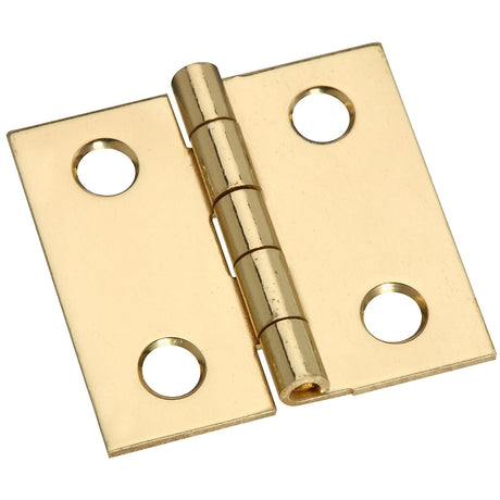 National Hardware N211-334 Decorative Broad Hinge, 1 in H Door Leaf, 0.02 in Thick Door Leaf, Brass, Solid Brass, 2 lb