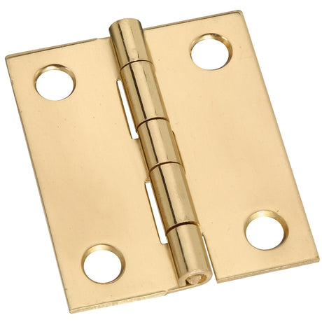 National Hardware N211-359 Decorative Broad Hinge, 1-1/2 in H Door Leaf, 0.04 in Thick Door Leaf, Brass, Solid Brass