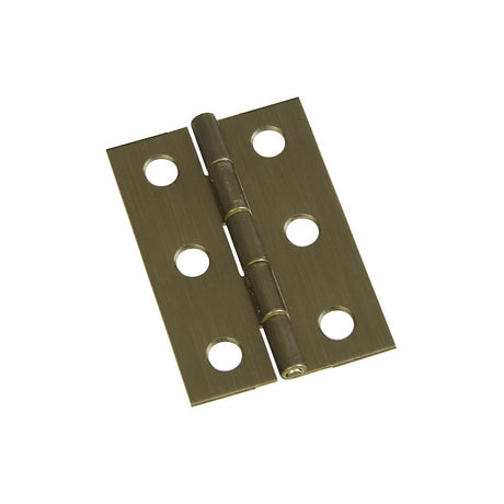 National Hardware N211-383 Decorative Broad Hinge, 2 in H Door Leaf, 0.04 in Thick Door Leaf, Brass, Antique Brass, 5 lb