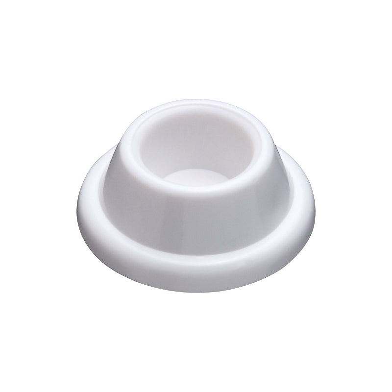 National Hardware N215-897 Door Stop, 1.9 in Dia Base, 0.72 in Projection, Plastic, White, 2/PK