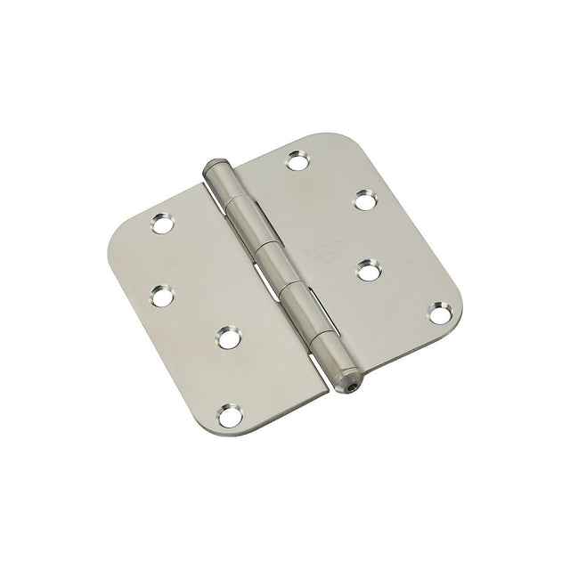 National Hardware N225-979 Door Hinge, 3-1/2 in H Frame Leaf, Stainless Steel, Stainless Steel, Full-Mortise Mounting