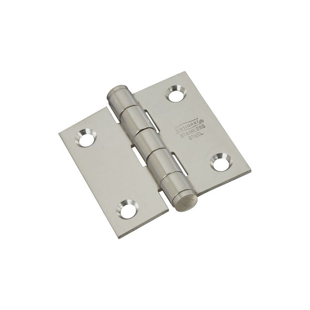 National Hardware N276-964 Door Hinge, 2 in W Frame Leaf, 0.08 in Thick Frame Leaf, Stainless Steel, Stainless Steel