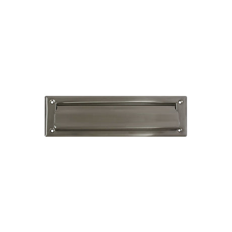 National Hardware V1911S Series N325-290 Mail Slot, 13.05 in L, 3.59 in W, Brass, Satin Nickel