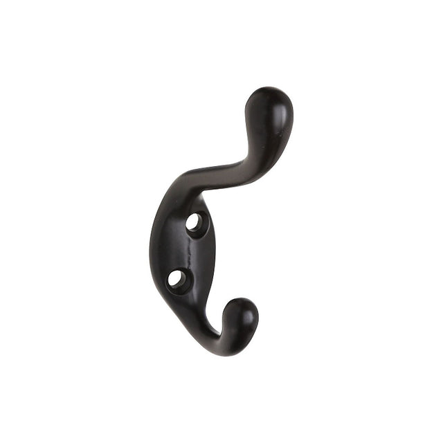 National Hardware V166 Series N330-886 Coat and Hat Hook, Wall Mounting, 3.3 in H x 0.83 in W Dimensions, 75 lb, Zinc