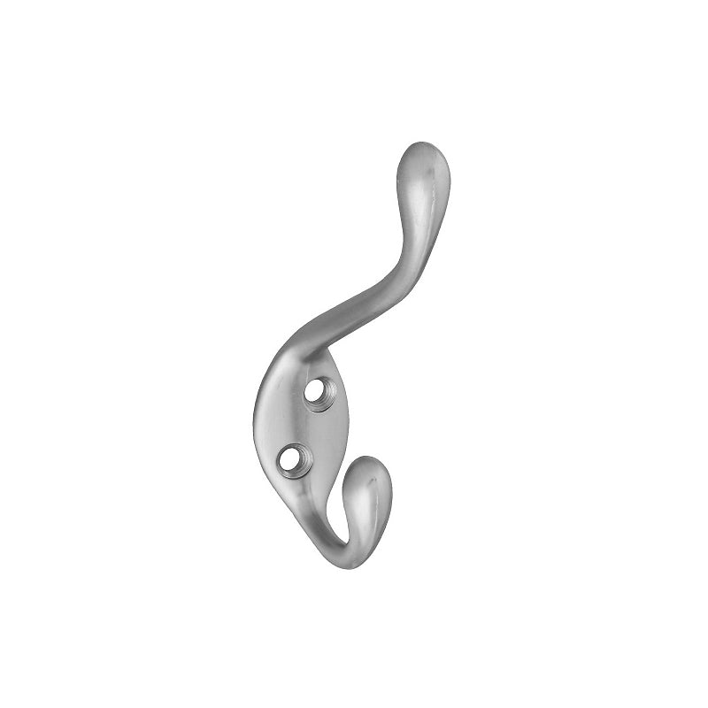 National Hardware V167 N331-082 Garment Hook, 35 lb, Zinc, Satin Nickel