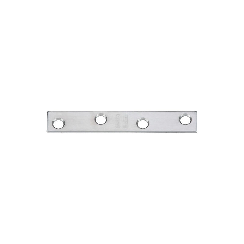 National Hardware N348-375 Mending Brace, 4 in L, 5/8 in W, Stainless Steel, Screw Mounting