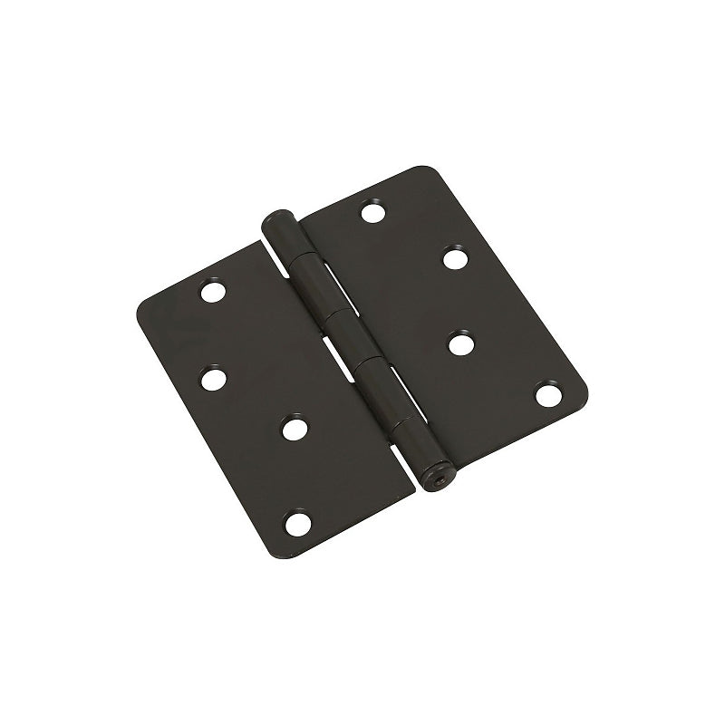 National Hardware N830-201 Door Hinge, 4 in H Frame Leaf, Cold Rolled Steel, Oil-Rubbed Bronze, Full-Mortise Mounting