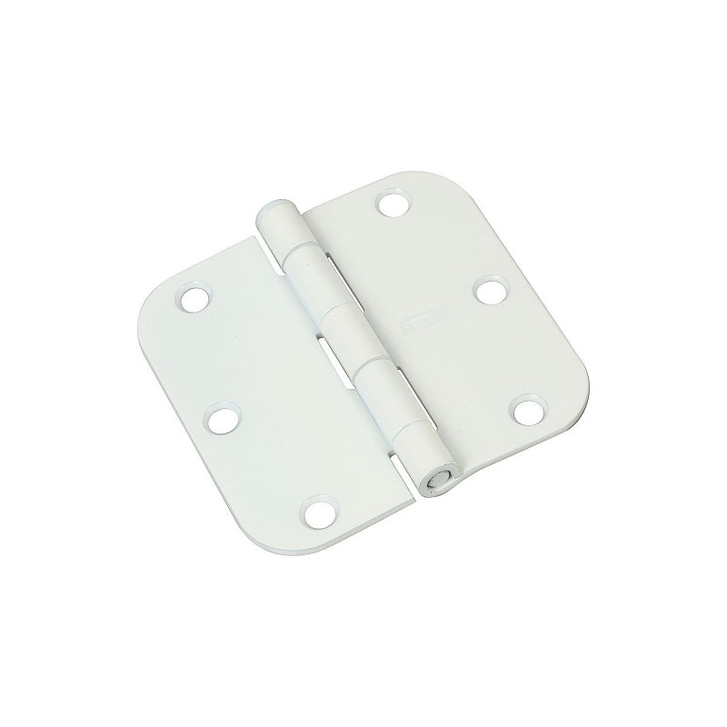 National Hardware N830-337 Door Hinge, 3-1/2 in H Frame Leaf, Steel, White, Non-Rising, Removable Pin, 50 lb