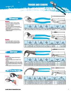 Channellock 410 Tongue and Groove Plier, 9-1/2 in OAL, 1.12 in Jaw Opening, Blue Handle, Cushion-Grip Handle