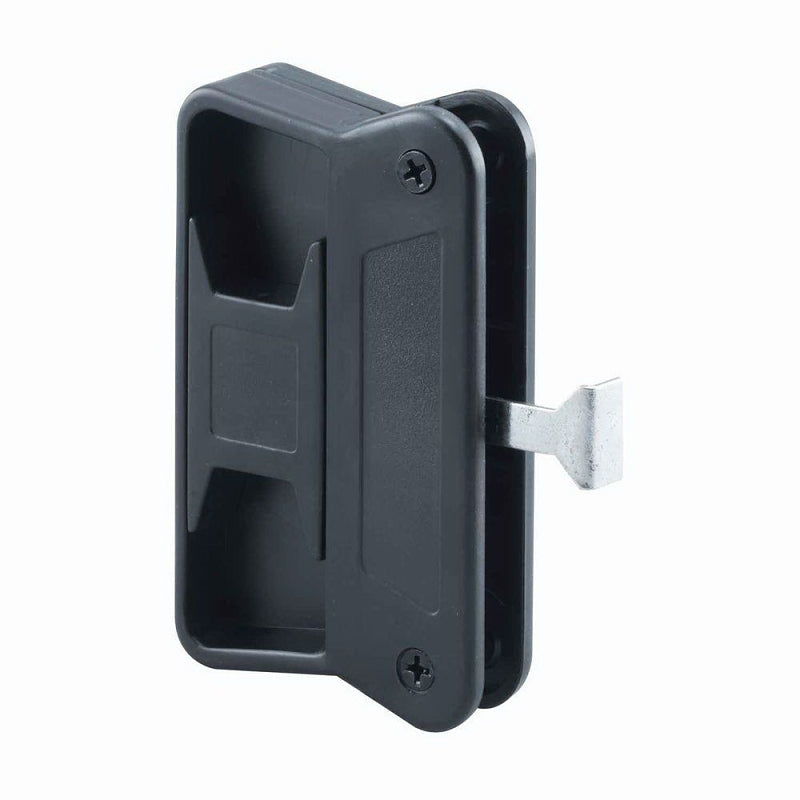 Prime-Line A 168 Door Latch and Pull, 11/16 in, Mounting Hole Center to Center: 3 in, Plastic/Steel, Black