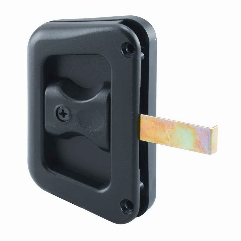 Prime-Line A 187 Door Latch and Pull, 1-7/16 in, Plastic/Steel, Black