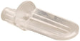 Prime-Line U 9256 Shelf Support Peg 5 lb, Plastic, Clear, Wall Mounting, 12/PK